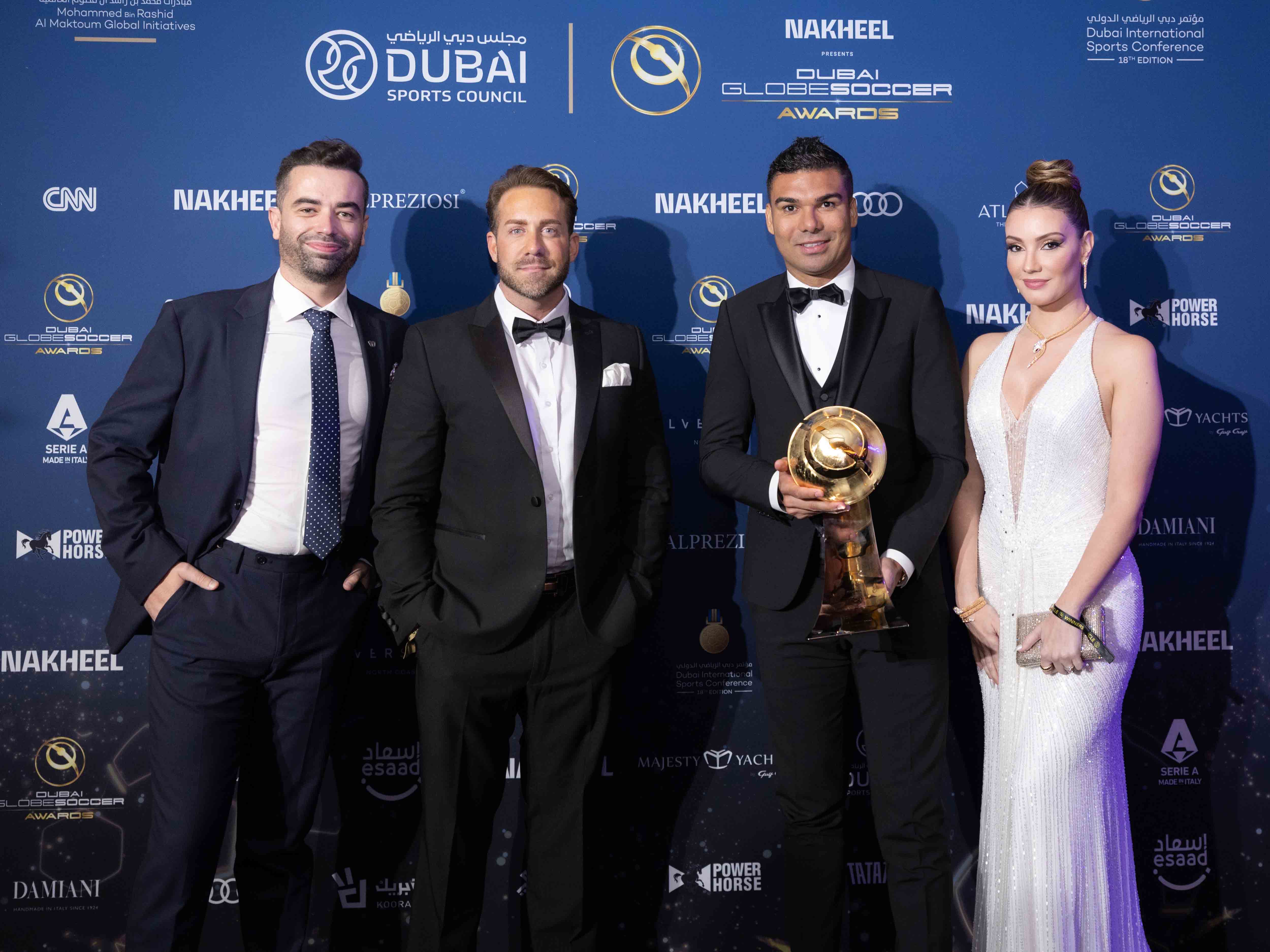 08. Casemiro with Gulf Craft CCO Lee Oldroyd and Marketing Manager Alex Souabni